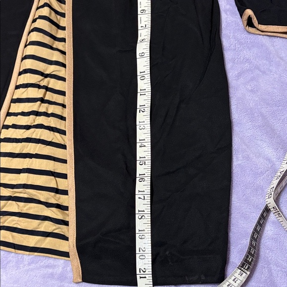 Danny & Nicole Black Robe with Gold Accents - Picture 9 of 11